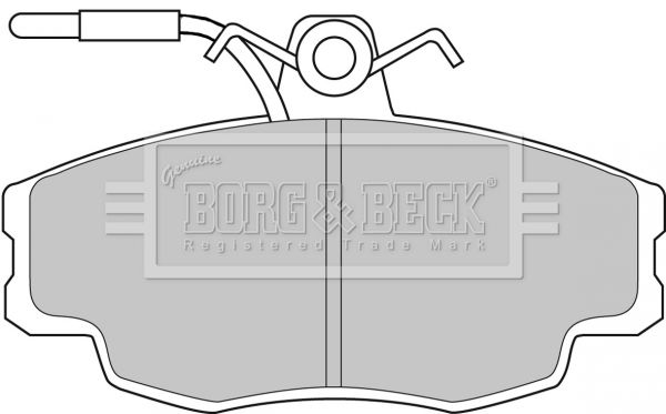 BORG & BECK Комплект тормозных колодок, дисковый тормоз BBP1062